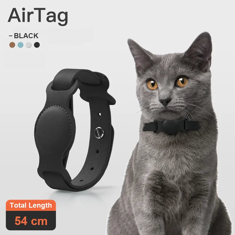 Original Leather AirTag Collar For Apple AirTags.