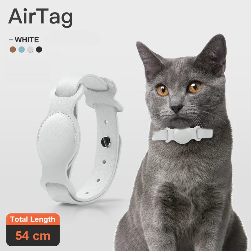 Original Leather AirTag Collar For Apple AirTags.