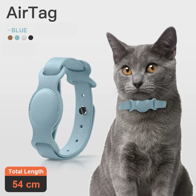 Original Leather AirTag Collar For Apple AirTags.