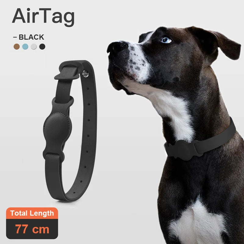 Original Leather AirTag Collar For Apple AirTags.