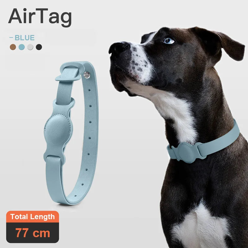 Original Leather AirTag Collar For Apple AirTags.